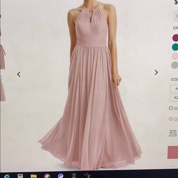 wedding dress dusty rose